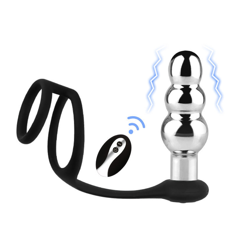 Thread Metal Remote Control Vibration Sex Toy Butt Plug